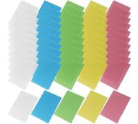 100 carpetas de documentos de plástico A4, carpetas de archivos transparentes de colores, bolsillos de tamaño carta, polipropileno de 14 mil, tipo L, una sola página, rojo, amarillo, azul, verde