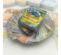 100 cartas de Pokemon con 20 tarjetas Holo/Glitter - Compilación aleatoria | Incluye cargador superior Mergolito