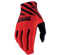 100% Celium Guantes de bicicleta, rojo/negro, Talla M