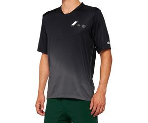 100% Celium Jersey de bicicleta de manga corta, negro-gris, tamaño S para Hombres