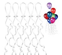 100 cierres de globos con cuerda, cierre de globo con cierre rápido para manualidades, Navidad, cumpleaños, bodas, fiestas, decoración, globos normales, globos de helio, color blanco