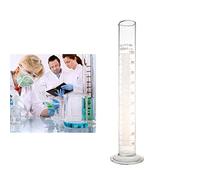 100 cilindros graduados de vidrio de medición de escala métrica única para laboratorio de química, cilindro de vidrio graduado en el hogar