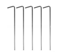 100 clavijas de hierro galvanizado resistentes para acampar con diseño de gancho de 7 formas y galvanizado resistente a la corrosión (2,2 x 150 mm)