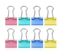 100 clips de carpeta - Mini clips plegables de metal de colores de 15 mm (4 colores)