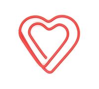 100 clips de con forma de corazón, abrazaderas para carpetas, clips de archivo, pequeños marcadores de metal, suministros de oficina para encuadernación de archivos, clips de, color y