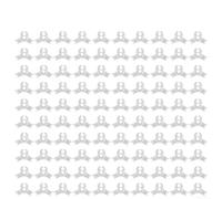 100 clips de entrenamiento de plantas de polipropileno para asegurar tallos durante el entrenamiento de poda y tareas de gestión de toldos (blanco)