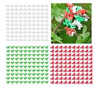 100 clips de entrenamiento de plantas de polipropileno para asegurar tallos durante el entrenamiento de poda y tareas de gestión de toldos (verde)