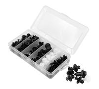 100 clips de fijación de plástico NUZAMAS universales de nailon negro para parachoques, paneles de puerta, remaches de carrocería, 6 tipos de coche, kit de montaje, accesorios para coche