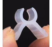 100 clips de injerto de plástico transparente para apoyar plantas jóvenes que aseguran injertos y vides de entrenamiento en camas elevadas (2 mm)