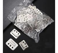 100 clips de metal para panel de pared WPC para pared y techo, clip de revestimiento estriado solo para interiores y exteriores, varios tamaños