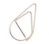 100 clips de papel de metal con forma de gota de agua, creativos, para oficina, escuela, hogar, suministros de papelería, decoración de oficina