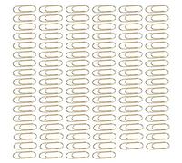 100 clips de papel dorados pequeños y bonitos clips para planificador con caja de almacenamiento, marcapáginas, suministros de papelería para oficina, boda, hogar (Gold Plated)
