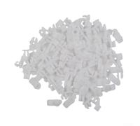 100 clips de plástico blanco para barra de cierre de puerta de coche, remaches de empuje de 8 mm de diámetro, para moldura de panel de parachoques de guardabarros - Clips de retención exteriores