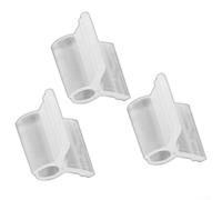 100 clips de plástico para injerto, abrazaderas de soporte para plantas, fácil de usar, para tallos injertados, 2 mm-4,5 mm, elástico blanco suave para invernadero vegetal, túnel abierto (4 mm)