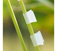 100 clips de plástico para soporte de plantas para injerto, entrenamiento de vid y asegurar tallos en jardines al aire libre, invernaderos y tiendas de campaña de cultivo (5 mm)