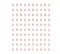 100 clips metálicos con forma de pimiento, bonitos, antideslizantes y resistentes al óxido, para oficina en casa, escuela, organización de documentos, ligeros y duraderos.