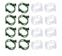 100 clips para plantas para crecimiento vertical de flores, hortalizas, clips para plantas trepadoras, clips de soporte para plantas de jardín de verduras para plantas al aire libre (blanco y verde)