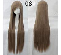 100 cm 39 `` pelucas largas y rectas mujeres anime cosplay pelucas de uso común blanco púrpura naranja rosa pelo cosplay pelucas comunes + gorro de peluca talla única larga peluca recta 81