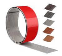 100 cm X 5 cm Tira divisoria de puerta de piso Autoadhesivo,PVC Tira de umbral Para Cocina,Sala De Estar O Bañ,Transición para Suelo Para Unir Huecos De Suelo O Baldosas(Nuevo Grano de madera gris)