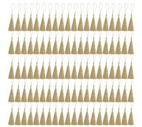 100 colgantes de borla de oro para manualidades y marcapáginas, accesorios de joyería, marcapáginas decorativos, teléfonos móviles, pendientes (13 cm)