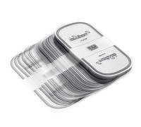 100 collares para tartas, 4,3 × 3,1 × 1,6 pulgadas, envoltura de borde de tarta, recipientes de plástico para rebanadas transparentes semicírculo collar transparente hornear mousse