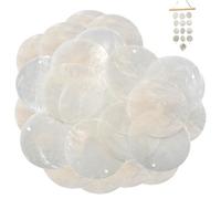 100 conchas de capiz conchas redondas de 2 pulgadas con agujeros decoración de capiz natural pulida mar de bricolaje para manualidades fabricación de joyas