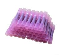 100 conectores de pala termorretráctiles aislados, para diversas aplicaciones eléctricas, impermeables y fiables (rojo)