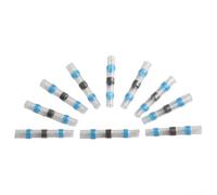 100 conectores de terminal termorretráctiles impermeables con tubo transparente para conexiones eléctricas en campos automotrices marinos e industriales