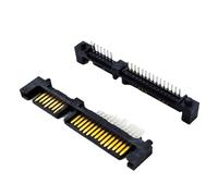 100 conectores SATA de 7+15 pines rectos macho para discos duros HDD