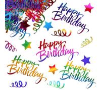 100 confeti colorido de feliz cumpleaños, multicolor, decoración de mesa, arco iris, decoración de mesa