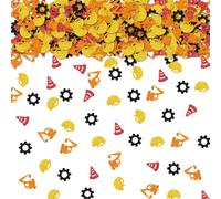100 confeti de construcción, confeti de mesa de excavadora con purpurina colorida para baby shower, excavadora de camión, decoración de mesa de cumpleaños de construcción/fiesta de cumpleaños de niños