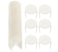 100 contenedores anti-colapso para pizza, soportes triangulares, platos para pizza