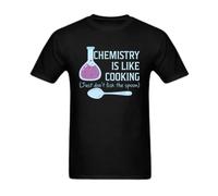 100% Cotton Men T-Shirt Geek Chemistry Is Like Cooking Funny T Shirt Short Sleeve Tops & Tees 2025 Letter Tshirt
