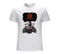 100% Cotton Sportswear Tee Plus Size Men's T-Shirt Fiatagri Tractor White Fashion Funny, Blanco, XL