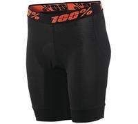 100% Crux Liner Pantalones cortos funcionales para damas, negro, Talla XL