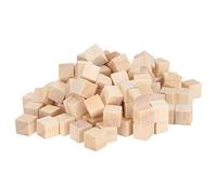 100 Cubos de Madera sin Terminar, Cubos de Madera para Manualidades para Hacer Rompecabezas, Manualidades, Proyectos de Bricolaje de 10 mm.