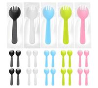 100 Cucharas de Postre Reutilizables,Mini Cucharas de Helado Colorido,Cuchara De Frutas,para Helados, Gelatina, Pasteles, Yogur, Mousse para Fiestas 10,5 cm