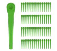 100 cuchillas de plástico compatibles con desbrozadora Gardena EasyCut 23/18 V, SmallCut 23/18 V, ComfortCut 23/18 V, cuchillas de repuesto para cortadoras de pinceles de jardín