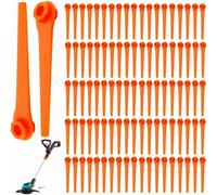 100 cuchillas de plástico de repuesto para desbrozadora de 70 mm, compatibles con los accesorios de desbrozadora Gardena 9823, 9825, 9820 y