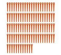 100 Cuchillas Plástico para Gardena ComfortCut Li-18/23R, EasyCut Li-18/23R, AccuCut 400 Li/450 Li, Hojas Cortabordes para Gardena Desbrozadora, Cuchillas RotorCut Repuesto para Cortacésped, Nylon 7cm