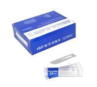 100 cuchillas quirúrgicas médicas estériles #10, una sola cuchilla para cejas, dentales, dermaplaning, disección, podología, aseo profesional, eliminación de acné, laboratorio