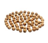 100 cuentas cuadradas de madera de haya de 10 mm para hacer joyas, nombres y manualidades
