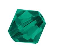 100 cuentas sueltas de cristal bicono facetado autιntico Preciosa de 0.236 in, color verde esmeralda, compatibles con cristales de Swarovski Elem