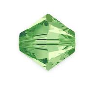 100 cuentas sueltas de cristal bicono facetado autιntico Preciosa de 0.236 in, color verde peridoto, compatibles con cristales de Swarovski Eleme