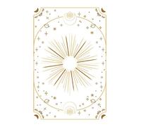 100 Day 3 Card Tarot Spread Notebook Journal, White and Gold Celestial Art: 5mm Line Spacing, Organized Tarot Interpret's section, Easily to find Specifics page with Customized Table of Contents