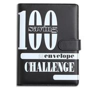 100-Day Budget Challenge, Money Saving Wallet Binder with Pen Slot, Savings Challenges Book with Envelopes, Flexible Savings Challenge Goals, Fun Budget Binder with Tracker for Adults Kids