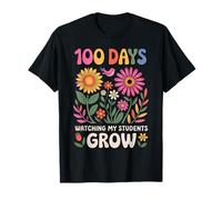 100 Days Growing Students Teacher Classroom Bloom Camiseta