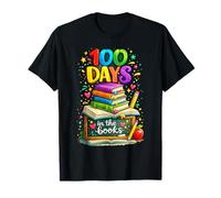 100 Days In The Books Rainbow Books Pizarra Divertida Obra de Arte Camiseta