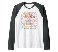 100 Days Is Alotl School Cute Axolotl Aula Niños Niña Camiseta Manga Raglan