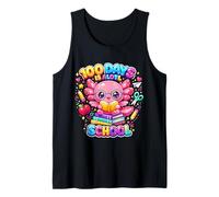 100 Days Is Alotl School Cute Axolotl Aula Niños Niña Camiseta sin Mangas